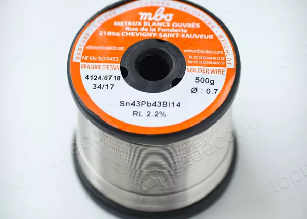Sn43Pb43Bi14_solder_wire